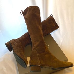 Aquatalia Taupe Suede Tall Boots, Size 6.5, Like New!